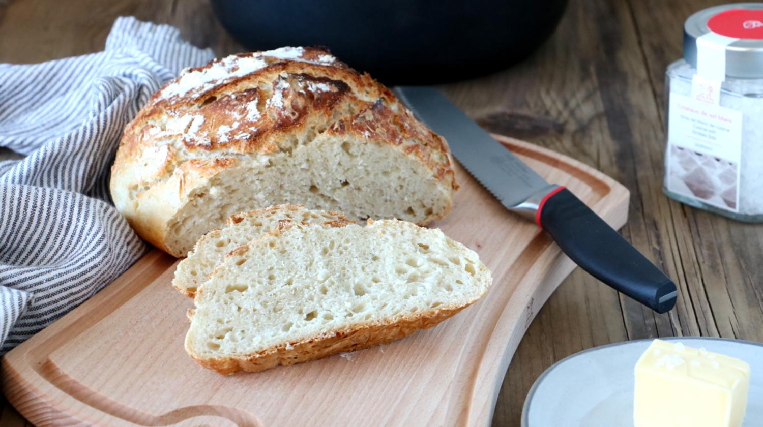 Easy No-Knead Bread Recipe - Peugeot Saveurs