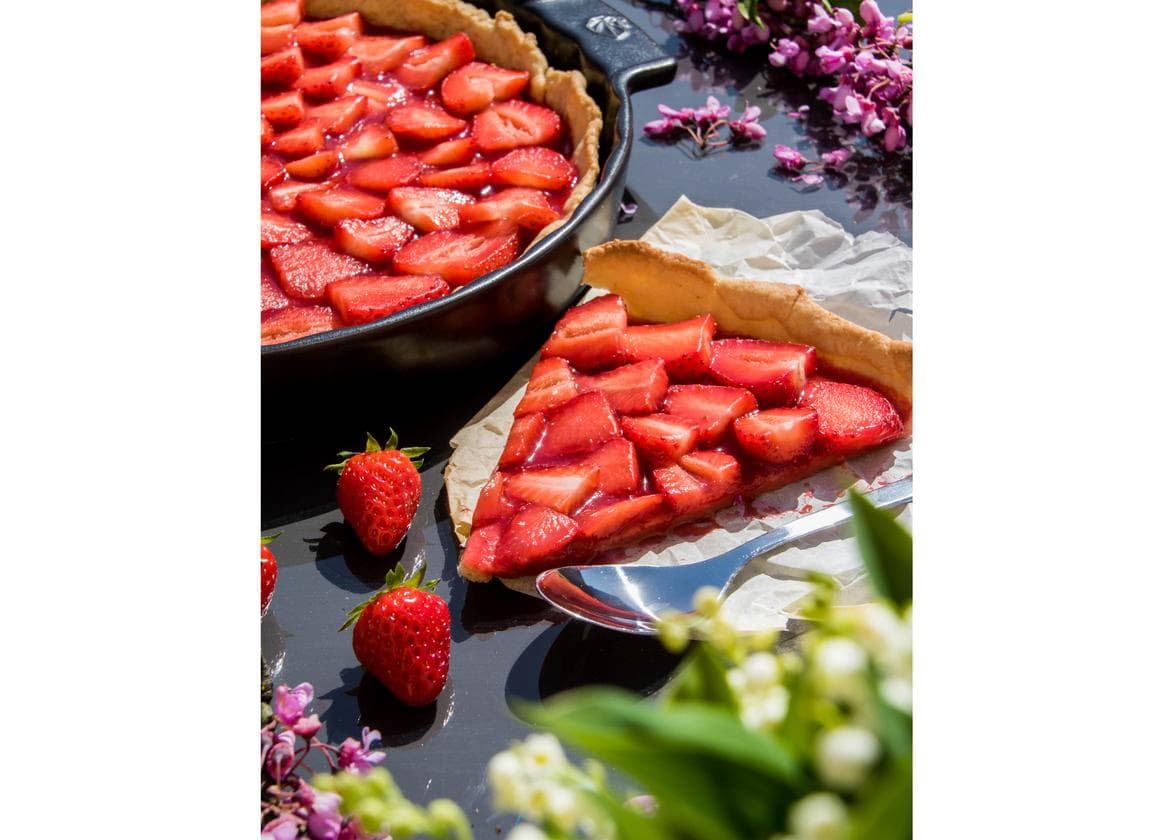 Tarte aux fraises et son coulis (sans beurre ni sucre raffiné) - Peugeot Saveurs