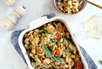 Best Vegetarian Stuffing with Leeks and Wild Mushrooms