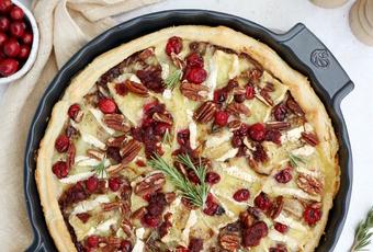 Cranberry Brie Tart with Pecans