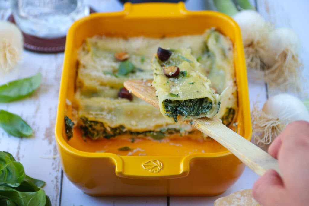 Cannelloni épinards, ricotta et parmesan