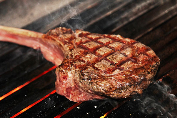 grilled bone in steak
