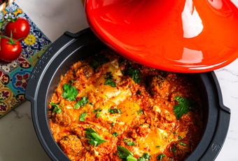 Tajine de Kefta aux œufs à la marocaine