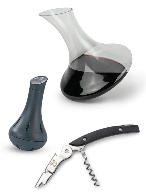 Coffret Peugeot Dégustation Vin - Tire-bouchon Malbec + Carafe Évolution + Nettoyeur Bilbo - Cadeau Pour Amateurs De Vin