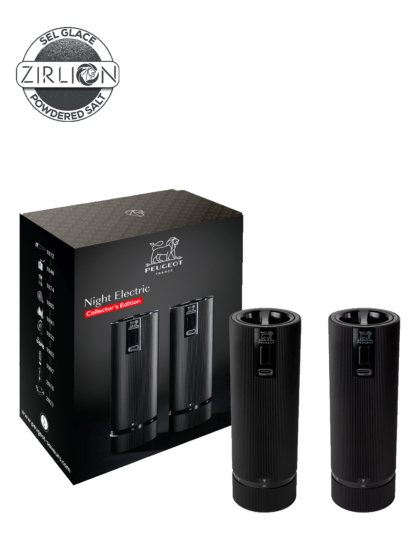 Moulin à Poivre Et Sel Électrique Rechargeable - Broyeur Céramique Réglable, LED Et Base De Rangement (Noir)