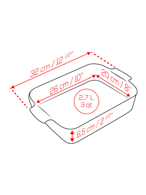 Plat à Four Carré Céramique – Anses Têtes D'oies – Bleu – 3,5 Litres – 23 Cm