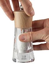 Moulin à Sel Sec Peugeot Oléron 14cm - Bois Labellisé PEFC Et Acryl - Réglage De Mouture - Fabrication Française