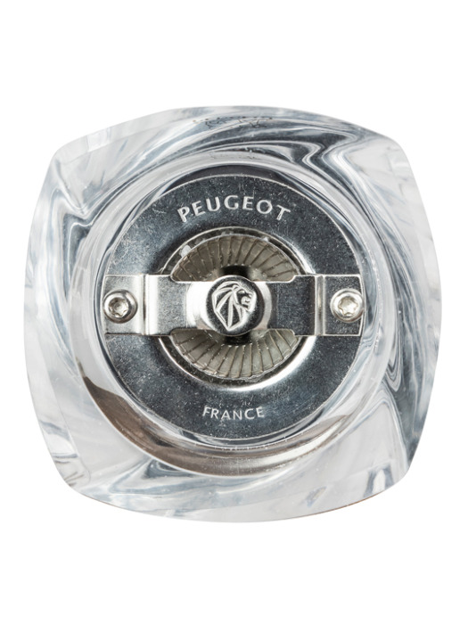 Moulin à Sel Peugeot Ouessant 14cm - Inox/acrylique Transparent | Mécanisme Garanti à Vie