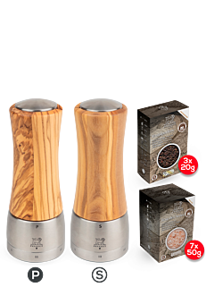 Madras u'Select Olive Wood 16cm Bundle - Peugeot Saveurs